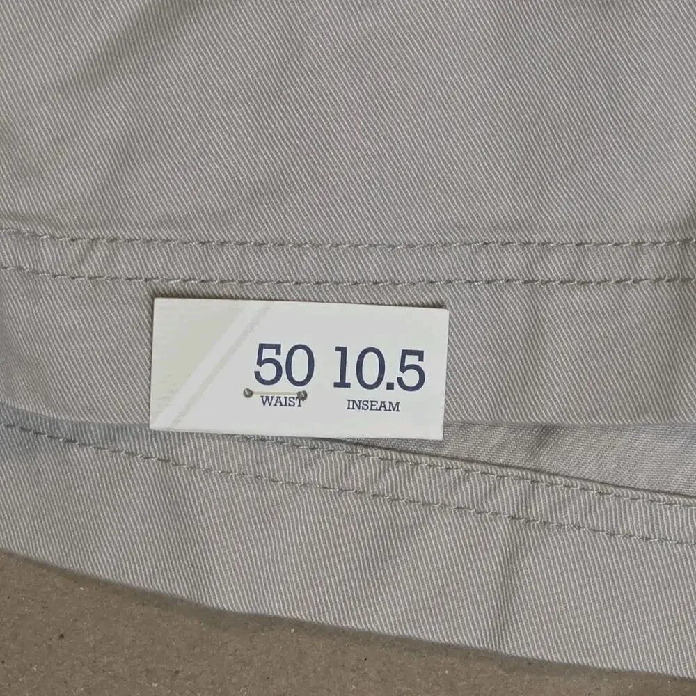IZOD Shorts Men 50 Beige Flat Front Saltwater The Washed Chino Short 10.5 Inseam